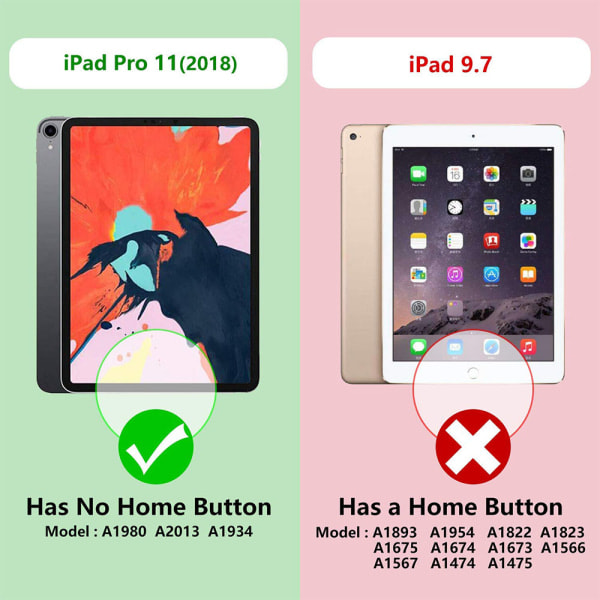 [QD] Fodral, praktisk magnetisk fastsättning som stödjer Apple Pencil-parning och laddning, Tri-Fold vertikalt fodral - Roséguld