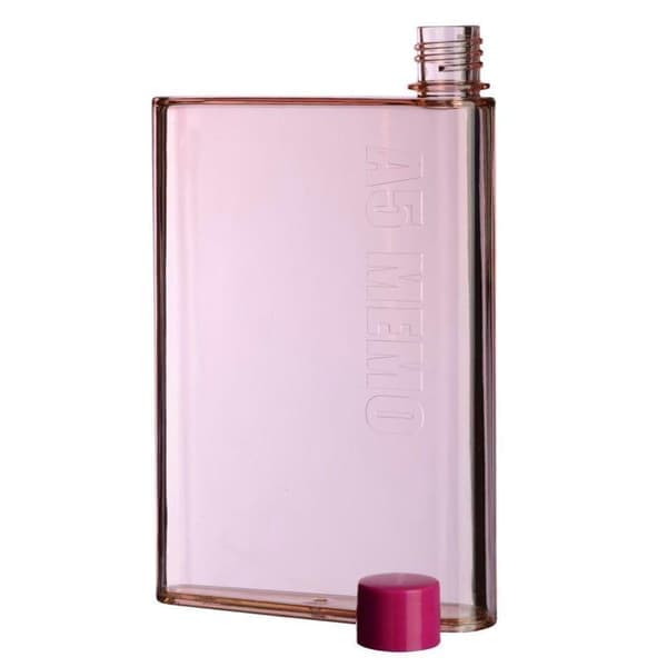 Platt Vattenflaska, A5 Memo - Rosa