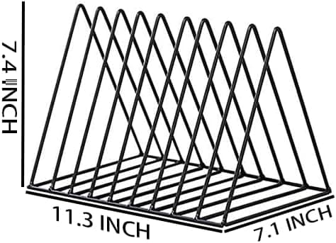 Bogstøtter - Metalstativ - Mappe - Sort 9-Grid - 1 pakke