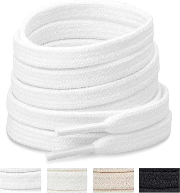 Snørebånd, 10 par, 140 cm, runde/flade, elastiske, til sportssko