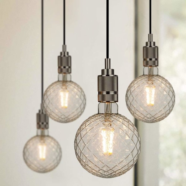 \"QD\" LED-lamput Vintage 4W 2700K Lämmin valkoinen Kristalli LED-lamppu 220/240V Edison Kierrekanta E27 Kanta Erikois Koristelamppu (G125)