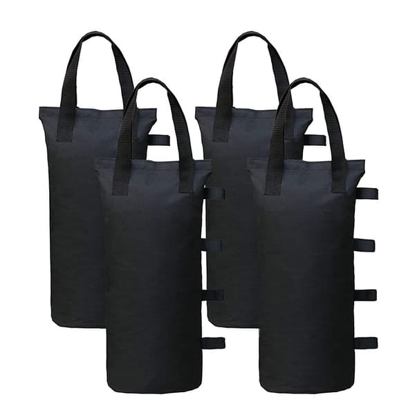 4-pack, Svarta Sandsäckar för Extra Stora Pop Up-tält, Viktkapacitet för Ez Pop Up-tält Utomhus