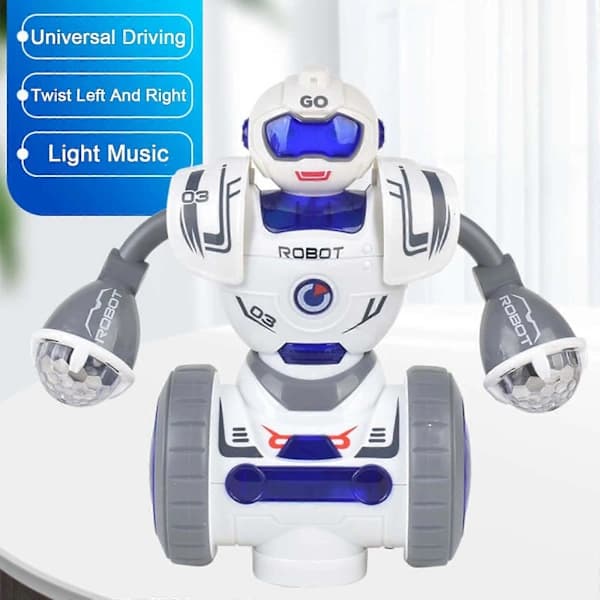Elektrisk dansrobot leksak intelligent 360-graders rotation multifunktionella barnleksaker B