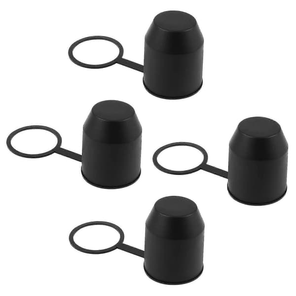 4-pak 50 mm sorte plastkugletrækdæksler til biltilbehør