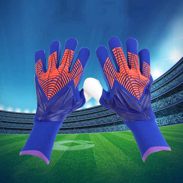 Professionelle latex fodboldhandsker Fodboldmålmandshandske Sort A7_GOD