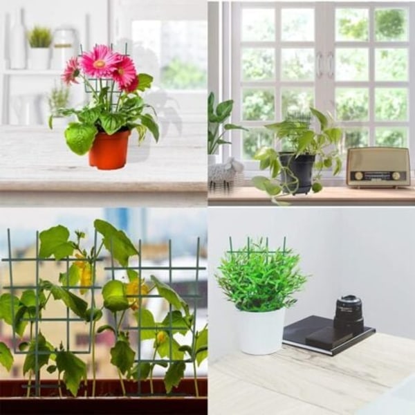 #QD#6 st Växtstöd i Plast Trädgårdsspaljé för Klätterväxter Planta Klätterställning Blomkruka Växtspaljé för Utomhus Inomhus