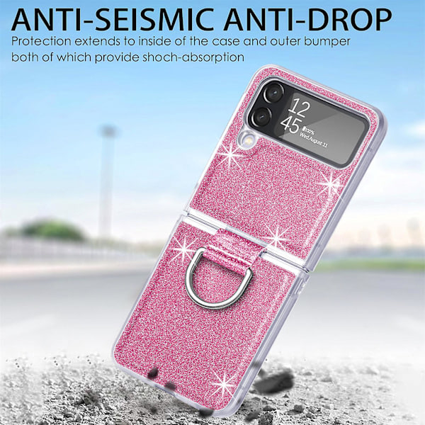 [QD] Glitter Etui Kompatibelt med Samsung Galaxy Z Flip4 5g