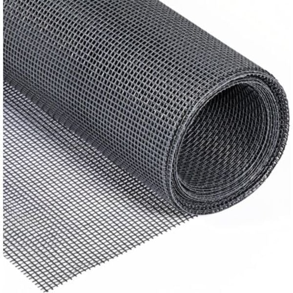 #QD# Skræddersyet myggenet 122cm x 252cm i UV-bestandig glasfiber, sælges i metermål, anti-myg - Grå