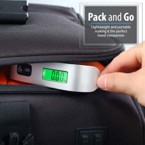 QU/Bärbar Elektronisk Bagagevåg, Multifunktionell Resväska Våg, Max. 50 kg (g, Oz), Resevåg, Elektronisk Digital Våg