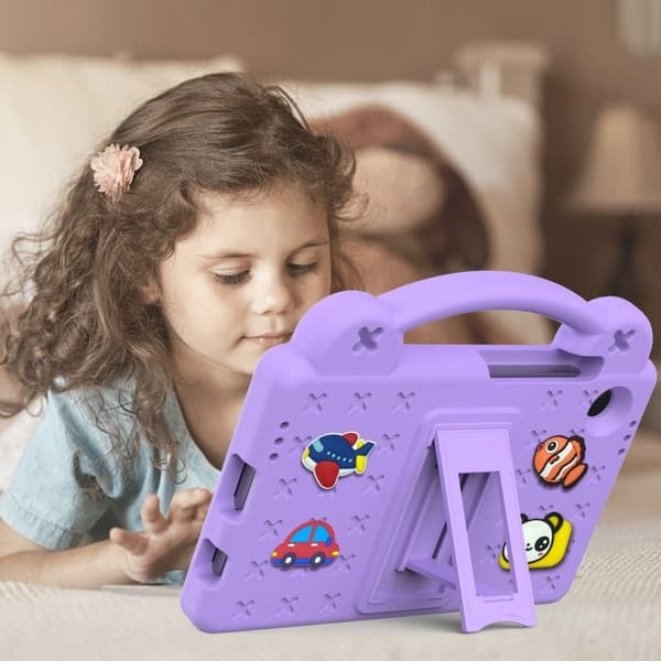 \"QD\" Til Samsung Galaxy Tab A9 EVA Skum Stand Cover - Lilla