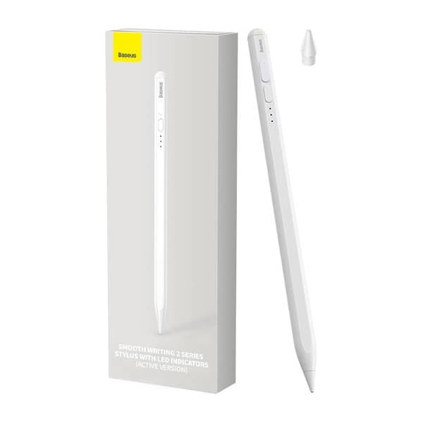 Baseus Smooth Writing 2 Stylus Penn med LED-indikatorer (hvit)