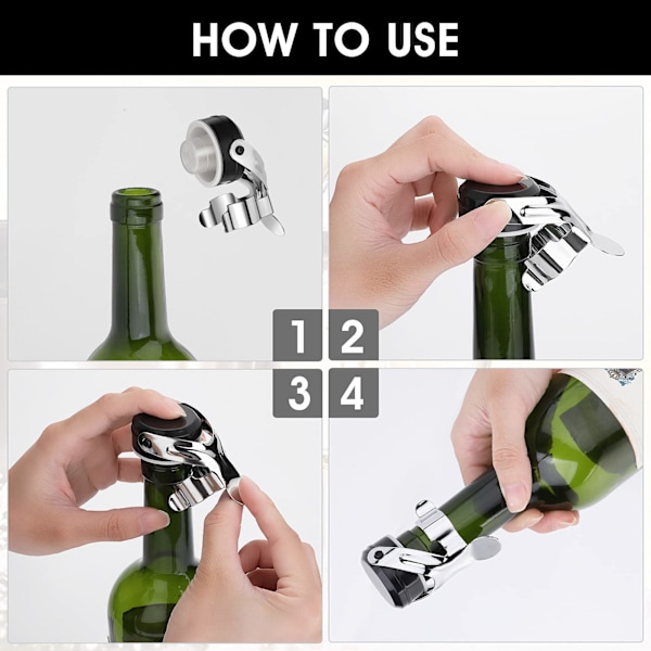 3 st champagneproppar, champagneflaskeproppar champagneproppsplugg champagneflaska pluggförslutare
