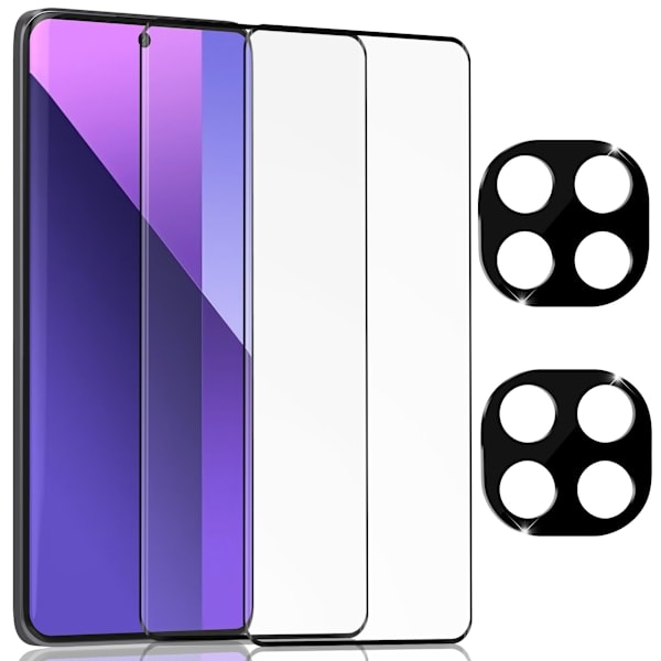 2-pack Xiaomi Redmi Note 14 Pro Plus skärmskydd & 2-pack linsskydd - Härdat glas 9H - Superkvalitet 3D