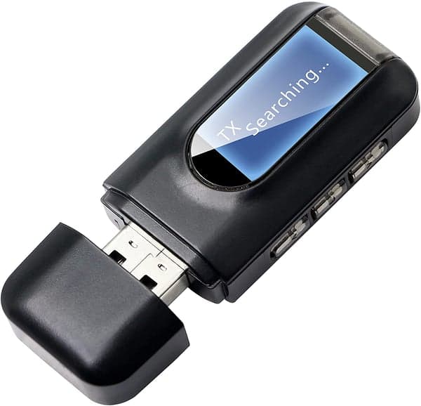 Trådløs lydsender og -modtager - Bluetooth-adapter til bil/pc/tv/hovedtelefoner, sort