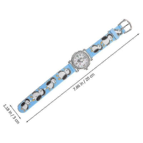 \"QD\" 1 st Tecknad Pingvinklocka Silikon Kvarts Klocka Kreativt Armbandsur Mode Casual Klocka För Barn