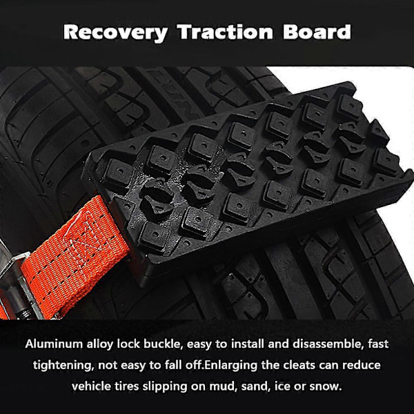 Bilåterhämtnings Traction Boards Lera Sand Snö Däck Stege Off-Road Fordon Nödsituation Spår Kedja Halksäker Traction Mat