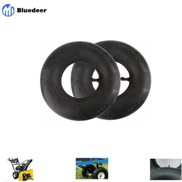 QQU-Pack 410/350-6 Mikrofreser 4.10/3.50-6 Albue Pneumatiske Slanger Hagemaskiner for Vogner, Transportvogner, Hagevogner, Gressklippere