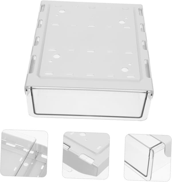 Förvaringslåda för skrivbord - Dold låda - Ingen stansning - Stor kapacitet - 1-pack