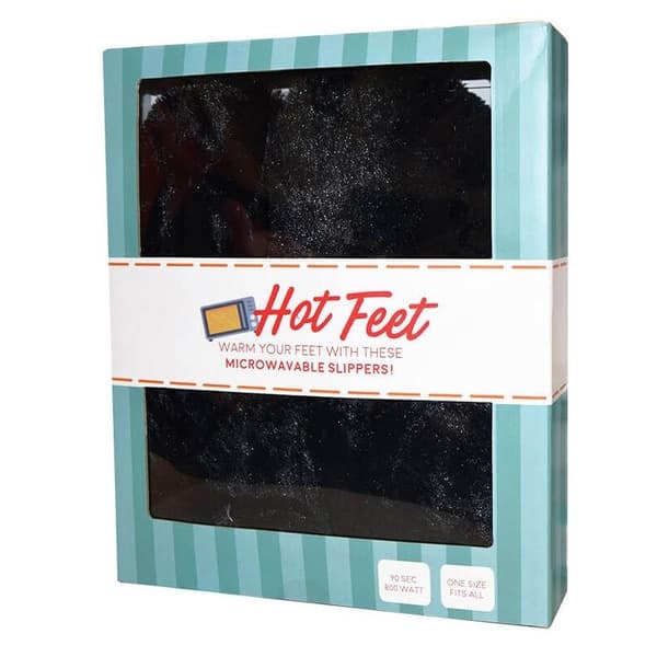 /QD/Hot Feet, Värmetofflor - Svart