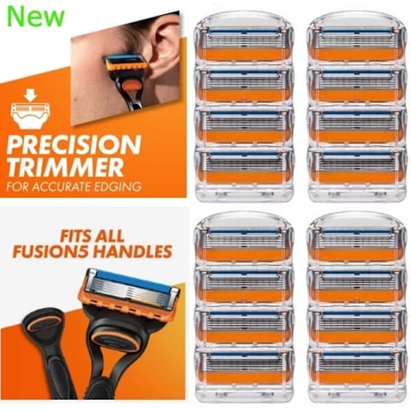 16-pakning NY modell barberblad kompatible med Fusion 5_qq