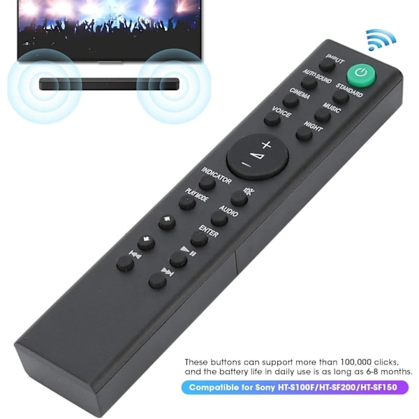 QD-Soundbar-kaukosäädin Soundbar-kaukosäädin Abs-kaiutinsäätimien kaukosäätimen vaihto Hts100F Htsf200 Htsf150