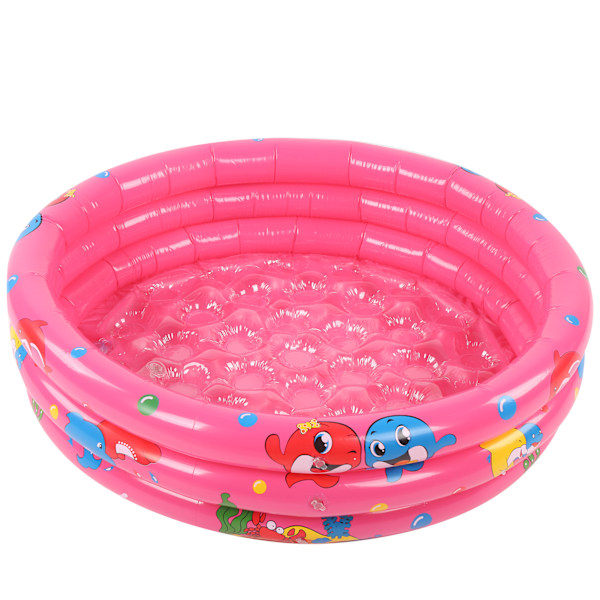 QU/Inomhus- och utomhusbabypool, rund uppblåsbar barnpool, vattenlekpool, rosa, 150 cm/59,1 tum