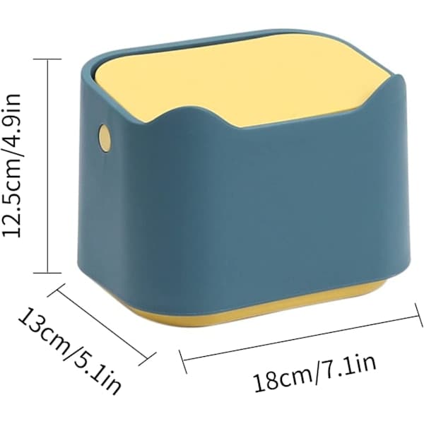 QU) Liten Bordssøppelbeholder, Bærbar Mini Bordssøppelbeholder, Trykk T