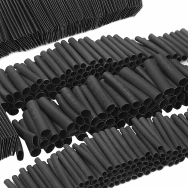 QU/Black Krympeslange 625 Deler Krympeslange Varmeslange Et Sortiment av 8 Størrelser 1-10mm,GU.B/good