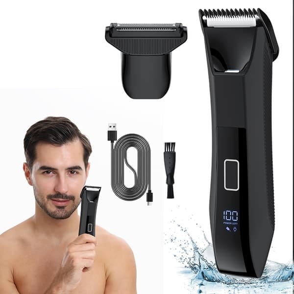 2-i-1 Kroppspleier for menn med trimmer og barbermaskin 0_qq