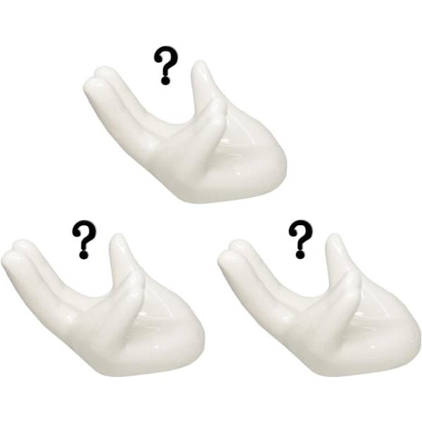 \"QD\" Sæt med 3 kreative håndlavede æggebægre i keramik, porcelænsæggebæger til hårdkogte æg morgenbord