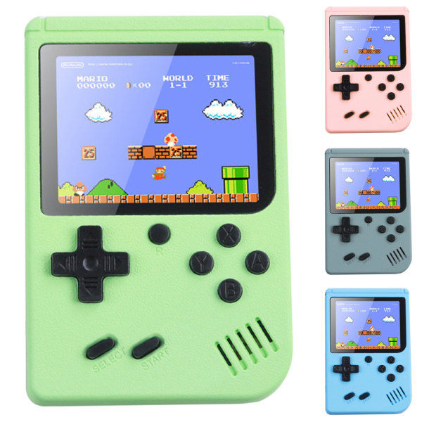 QD-Inbyggda klassiska spel Retro videospelskonsol barngåva YTU grön