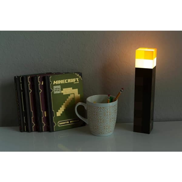 Minecraft Brownstone Torch - 28 cm LED Night Light - USB C