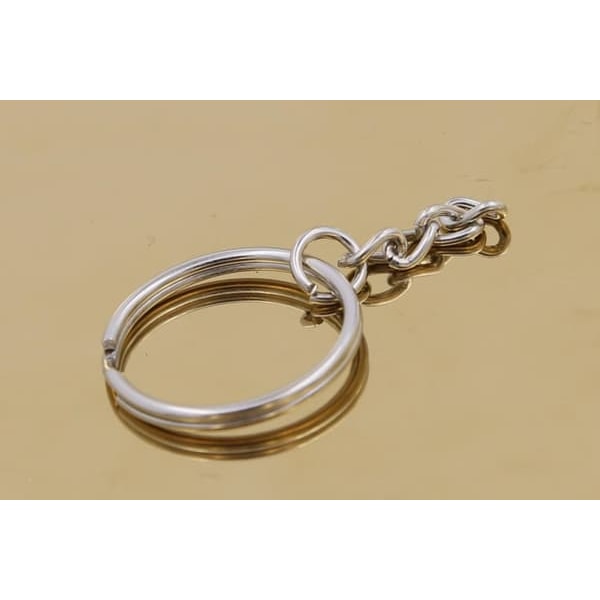 50 kpl avaimenperiä lyhyt ketju 25 mm Hopea_qq