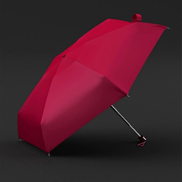 Moderne Elegant Mini Flad Paraply Manuel 5 Foldbar Luksus Anti UV Solbeskyttelse til Sol til Beskyttelse Regntæt Rejse Bærbar Lomme Paraply for_FO Pink