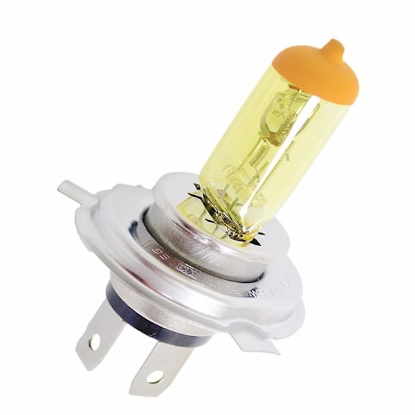 Halogenpære H4 12V 60/55W Gul 3000K Frontlyspære Bilpære Bil-pære 2 stk (1 par)_QF