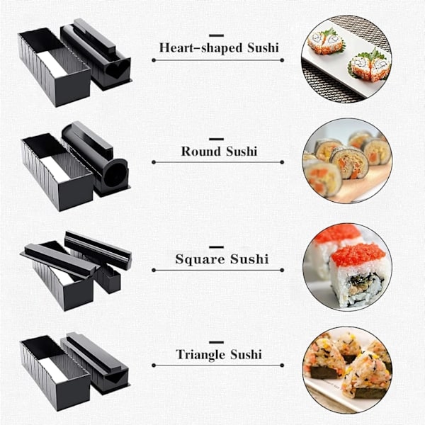 [QD] Sushi Making Kit, Deluxe Edition DIY Sushi Set, Sushi Risrulle Formar Gaffel Spatel DIY VERKTYG