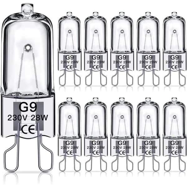 G9 halogenpærer 60W, 230V, 10-pak 60W 60W