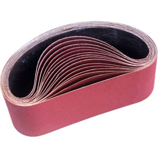 #QD# Hiomanauha 100 x 610 mm, sekoitettuja hiomanauhoja (3x karkeus 80/120/150/240/400) nauhahiomakoneisiin (15 kpl)