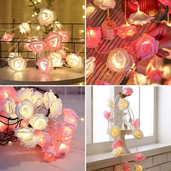 /QD/Romanttinen valosarja - Ruusut - 20 LED-valoa