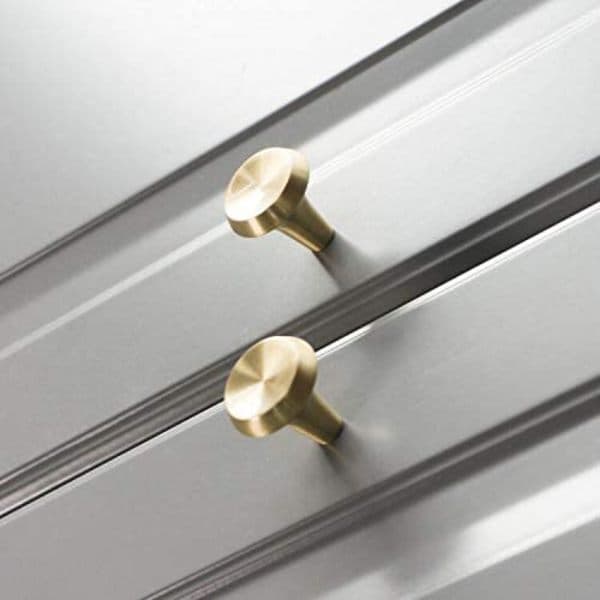 QU)34 mm messingknapper til skabe, skuffer og garderober Guld