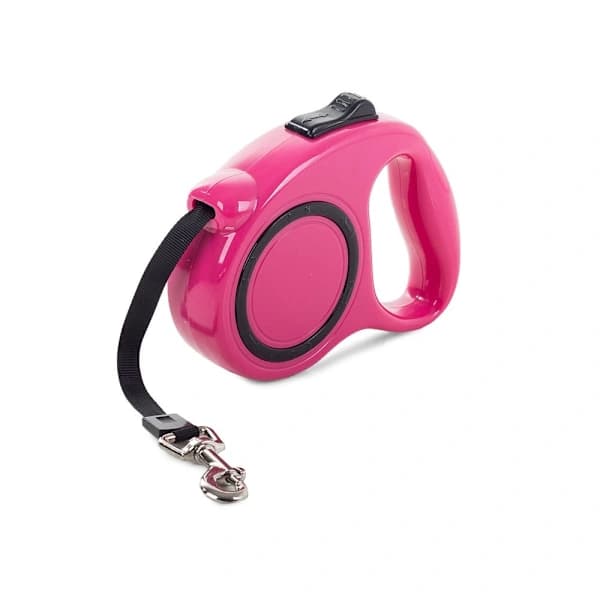 Rullkoppel / Hundkoppel - 5m - 15kg Rosa