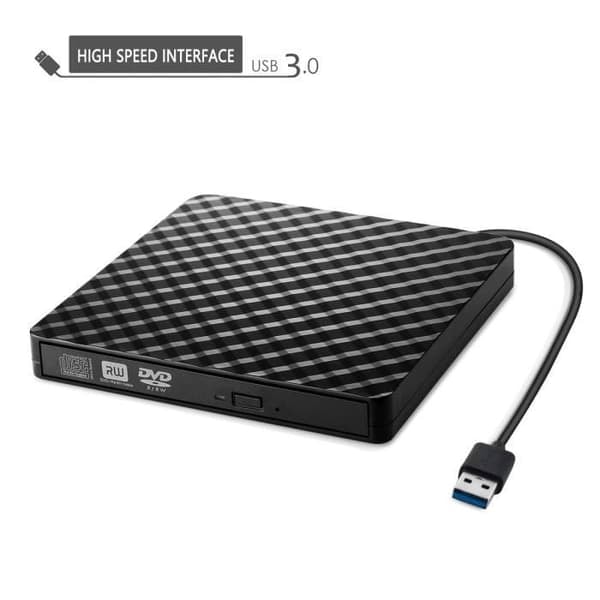 /QD/Ekstern USB 3.0 DVD-R &amp; CD-RW brænder kompatibel med Windows 2000/XP/Vista/Windows7/8/10 Mac OSX