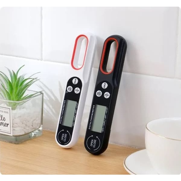 Foldbar Digitalt Køkkentermometer Instant Read Sort_qq