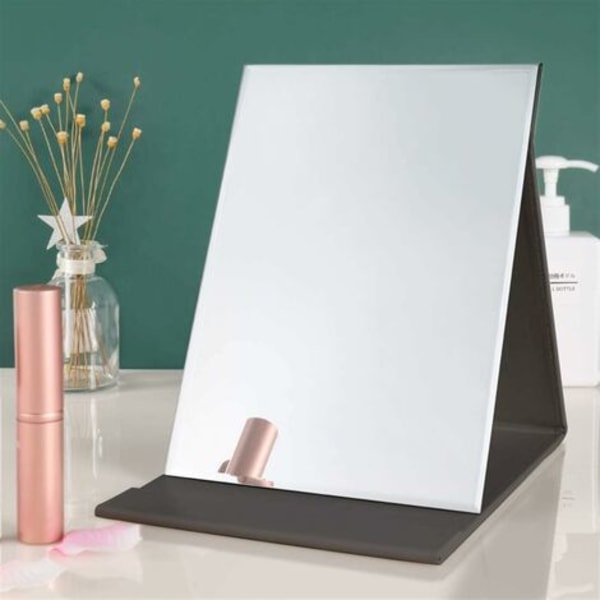 #QD#Stor bærbar sminkespeil Super HD-speil Flere stativ Vinkel Håndfri/Bærbar/Bordplate sammenleggbar speil 10X7 tommer