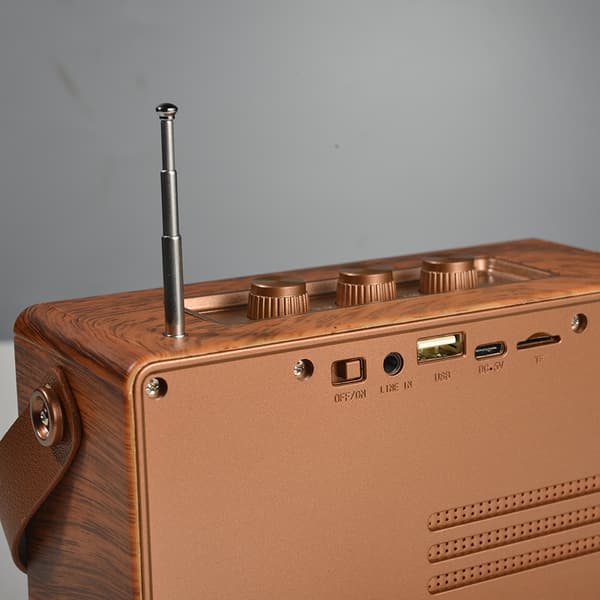 Bluetooth FM/AM-radio med roterande ratt, Espresso
