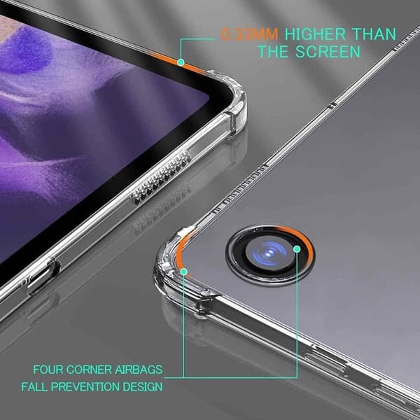 \"QD\" Samsung Galaxy Tab A9+ TPU Kuori - Läpinäkyvä
