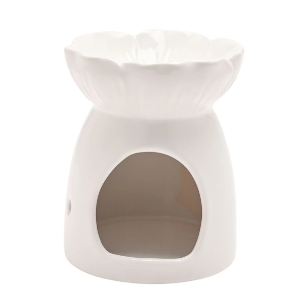 Hestia Vit Blomstret Voksvarmer[JUN] One Size Hvit