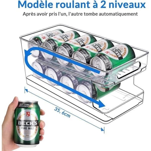 /QD/Rullalaatikko Säilytys Jääkaappi Olut Tölkki Järjestää Limu Juoma Jääkaappi Keittiön Kaappi Ruokakomero 330ml Tölkki