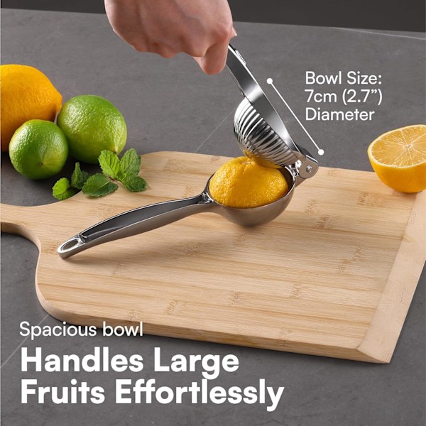 QU*H&S Manuel citronpresser – slidstærk – juicepresser, håndpresser, lime, citrus, frugtjuicer
