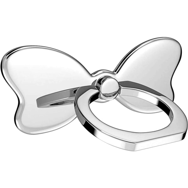 [QD] Metall Mobiltelefon Finger Ring Stabilitet Holder Bak Stativ Sammenleggbar Håndgrep Knapp Løkke Bilfeste Hake Kickstand (Rose Gull)